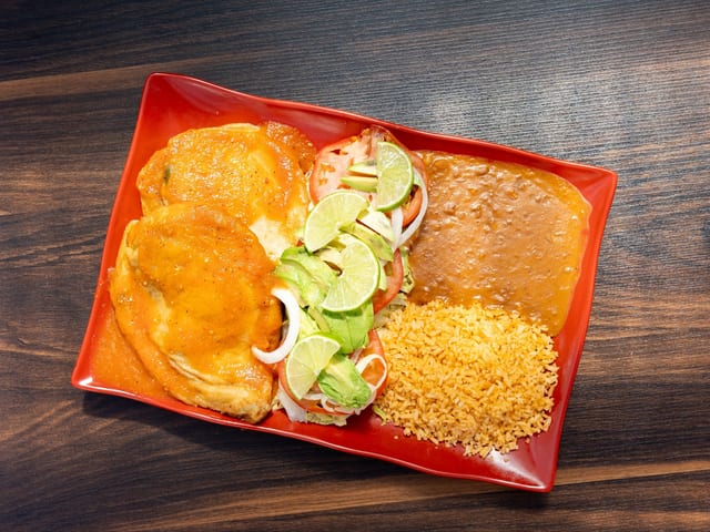 Chiles Rellenos Dinner Plate.